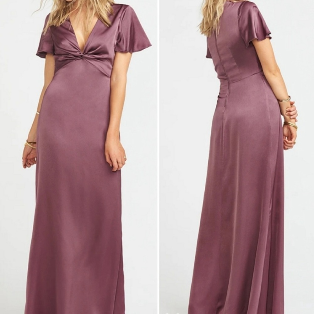 Show Me Your MuMu Dusty Plum Rome Twist Gown Dress